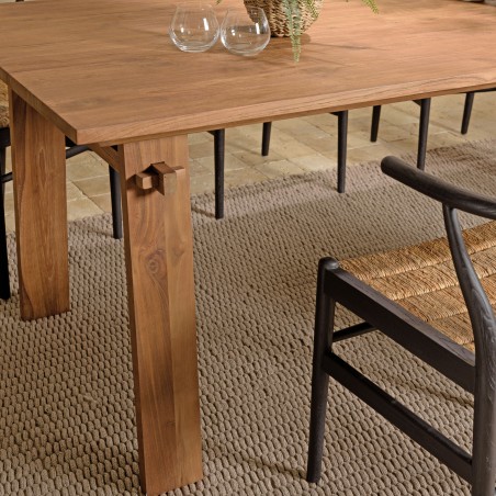 SIXTINE - Rectangular Dining Table 220x90cm in Recycled Teak Wood