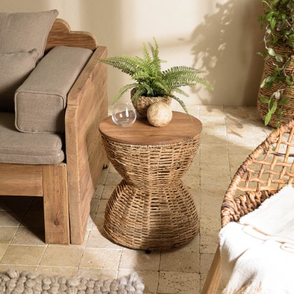 Tabouret SIXTINE en bois de teck recyclé