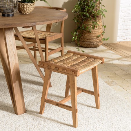 Tabouret SIXTINE en abaca naturel