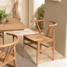 Chaise SIXTINE en bois de teck recyclé