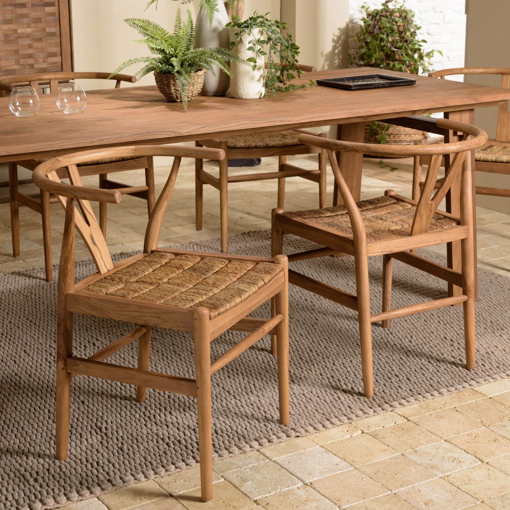 SIXTINE Brown Chair in Recycled Teak Wood - Trendy and Natural SIXTINE Brown Chair in Recycled Teak Wood - Trendy and Natural