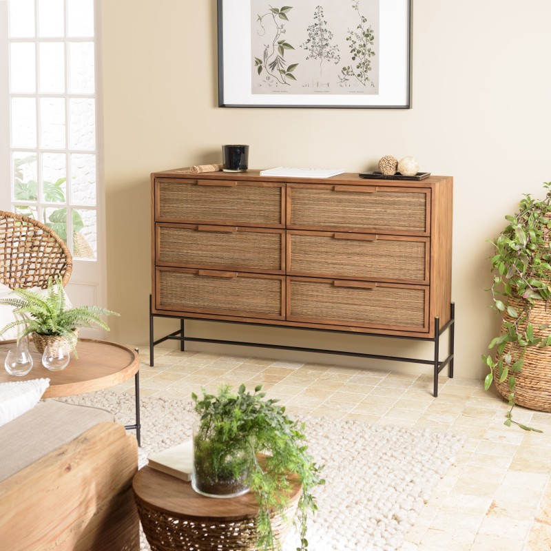 Commode SIXTINE en bois de teck recyclé Commode SIXTINE en bois de teck recyclé