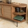 Buffet arrondi en bois de teck recyclé SIXTINE