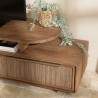 SIXTINE Modular TV Stand 140x40cm - Recycled Teak Wood with 2 Drawers