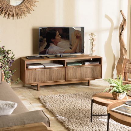 Meuble TV SIXTINE en bois de teck recyclé