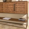 SIXTINE Recycled Teak Wood Sideboard with Bamboo Weave