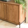 SIXTINE Sideboard - Recycled Teak Wood with Black Metal Legs
