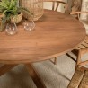 SIXTINE Round Dining Table 130x130cm - Recycled Teak Wood