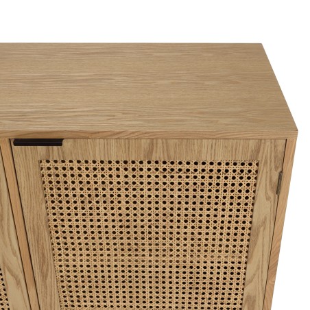 MARCEAU Sideboard - Natural Cane Finish, 3 Doors