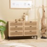 Commode MARCEAU - 6 tiroirs cannage naturel