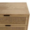 MARCEAU Chest of Drawers with 6 Drawers - Natural Cane Finish