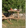 Premium Teak Square Garden Picnic Table 50x50cm - Rot-Resistant Wood