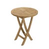 FUN Round Folding Garden Table for 2 - Teak 60x60cm