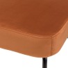 Fauteuil AGATHE - Métal noir et velours orange ambré