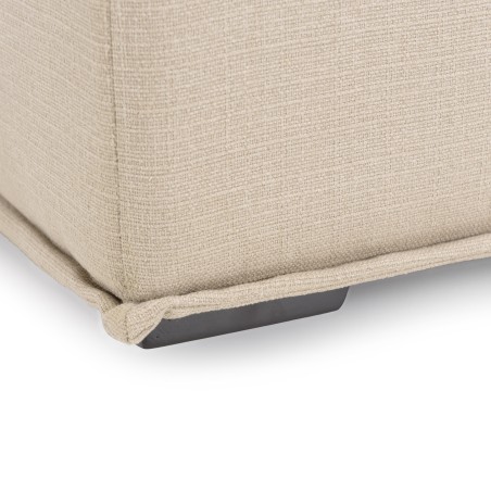 AGATHE Beige Upholstered Footstool 100x100cm - Comfortable Seating
