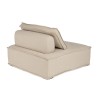AGATHE Beige Upholstered Footstool 100x100cm - Comfortable Seating