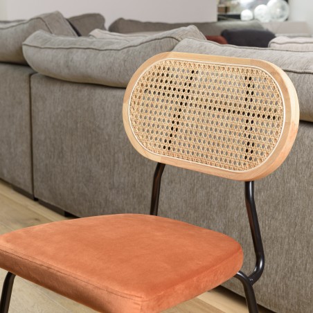 Lot de 2 chaises AGATHE en métal noir