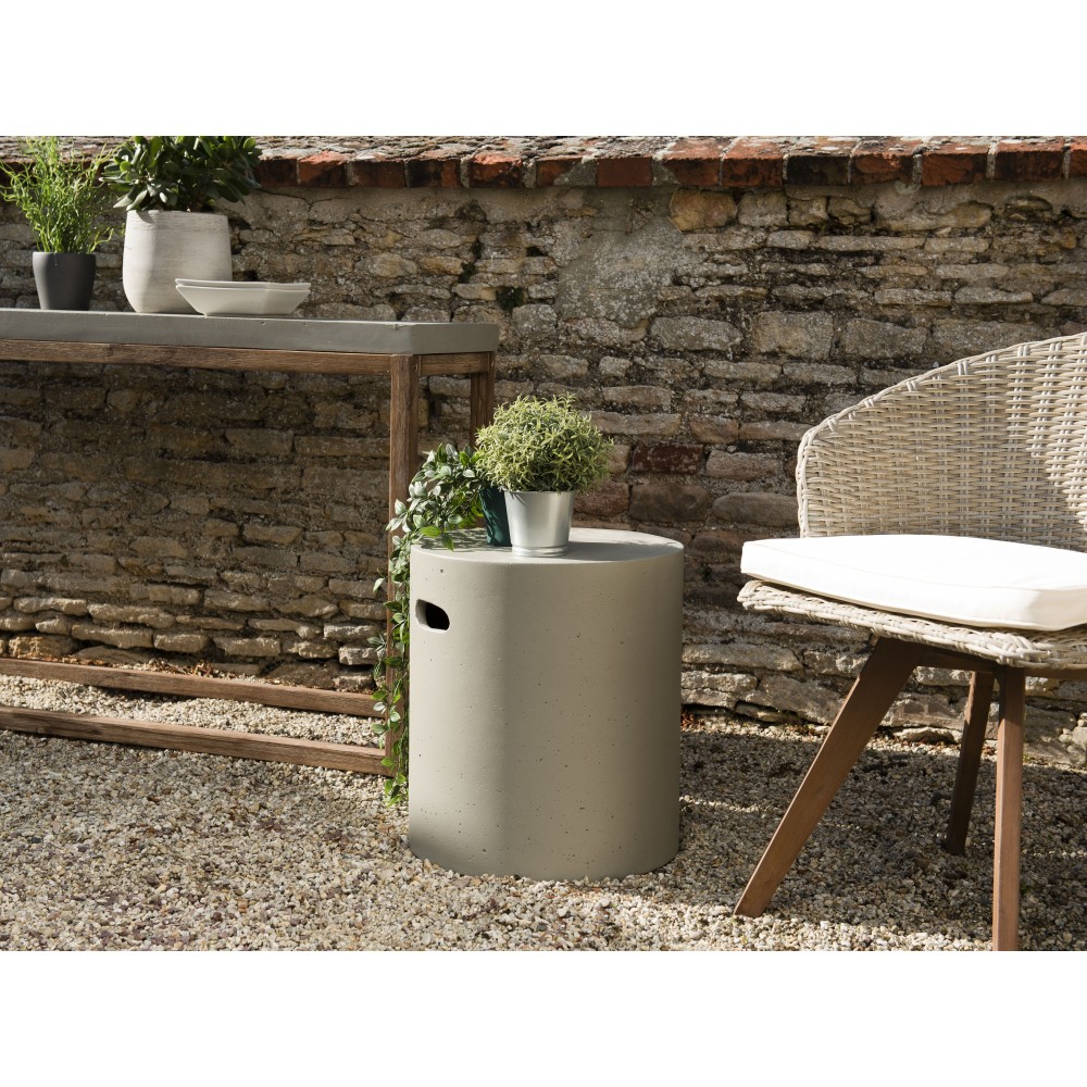 Table d'appoint de jardin ronde HECTOR 40x40 cm béton Table d'appoint de jardin ronde HECTOR 40x40 cm béton