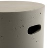Table d'appoint de jardin ronde HECTOR 40x40 cm béton