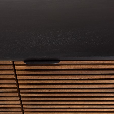 ALIX Mango Wood Sideboard with 4 Open Doors
