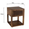 ALIX Mango Wood Bedside Table with 1 Open Drawer