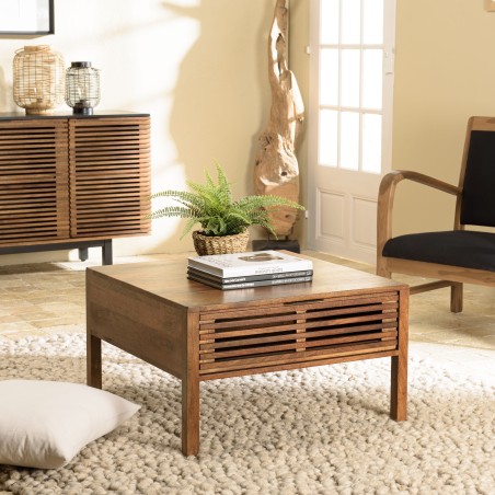 Table basse ALIX en bois de manguier
