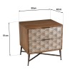 ALIX Bedside Table - Mango Wood with 2 Drawers