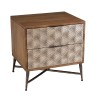 ALIX Bedside Table - Mango Wood with 2 Drawers