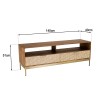 ALIX Mango Wood TV Stand - 2 Niches, 2 Drawers