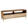 ALIX Mango Wood TV Stand - 2 Niches, 2 Drawers