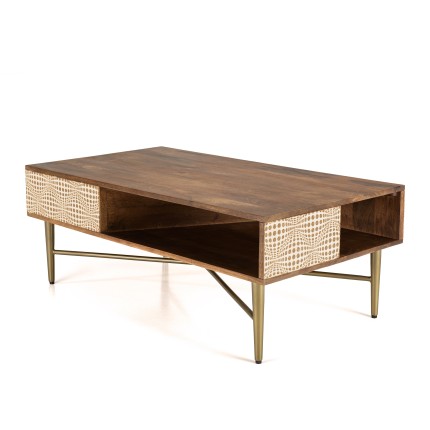 Table basse ALIX en bois de manguier