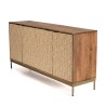 Buffet ALIX en bois de manguier 4 portes - Motifs ethniques
