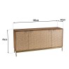Buffet ALIX en bois de manguier 4 portes - Motifs ethniques