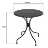 Table de jardin ronde VIANNEY 2 personnes