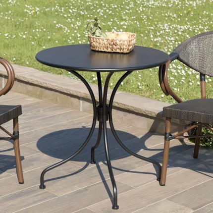 VIANNEY Round Garden Table for 2 - 70 x 70 cm