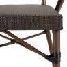 VIANNEY Set of 2 Brown Steel Bistro Garden Chairs