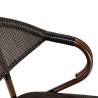 Lot 2 chaises jardin bistrot VIANNEY marron