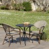 VIANNEY 2-Person Steel Garden Furniture Set - Trendy Bistro Style