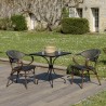 Salon de jardin VIANNEY en acier - 2 personnes
