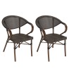 VIANNEY 2-Person Steel Garden Furniture Set - Trendy Bistro Style