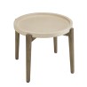 HECTOR Round Side Table 50x50cm Beige Concrete Top