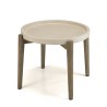 HECTOR Round Side Table 50x50cm Beige Concrete Top