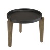 Table d’appoint HECTOR 55x52cm béton noir acacia