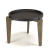 Table d’appoint HECTOR 55x52cm béton noir acacia