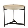 Table d’appoint HECTOR 52x50cm béton beige métal noir