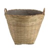 HECTOR Round Flower Pot 60x60cm Natural Bamboo with Handles