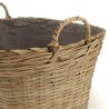 HECTOR Oval Flower Pot 60x53cm - Natural Bamboo with Handles