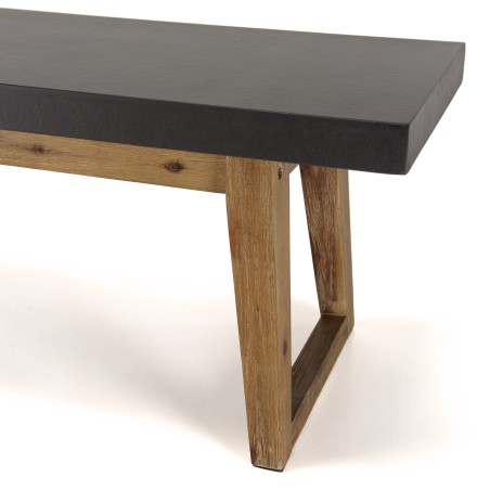 HECTOR Houston Garden Furniture - Concrete-Look Resin and Acacia - 4/6 People