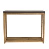 HECTOR Rectangular Console Table GM - Dark Concrete Effect and Acacia