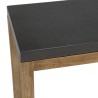 HECTOR Rectangular Console Table PM Double Shelf Dark Concrete Effect and Acacia